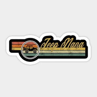 Jeep Nana Jeep Women Vintage Jeep Retro Jeep Sunset Jeep Jeeps Lover Jeep Mama Sticker